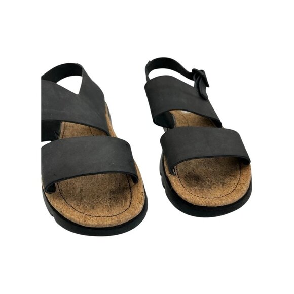 Camper Oruga Size 39 US 8.5 Womens Shoes Sandals Black Calfskin Leather EUC - Picture 6 of 7